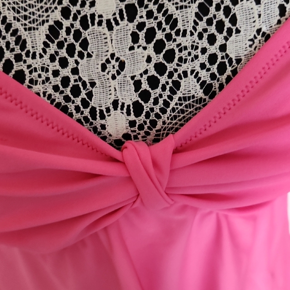 Old Navy Pink Knot Front Tankini Swim Top - Picture 6 of 7